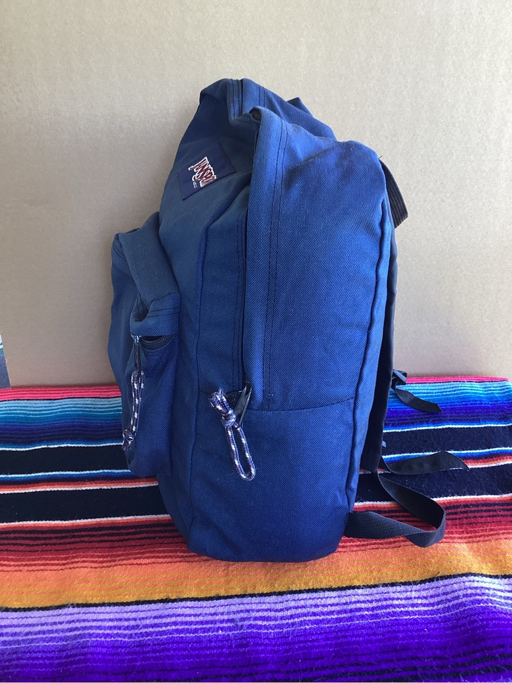Vintage 90s Jansport day pack Backpack made in USA blue - Picture 5 of 16